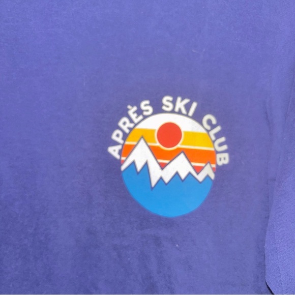 Hanna Andersson skiing long sleeve blue shirt, kids size 12 - Picture 3 of 4